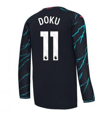 Manchester City Jeremy Doku #11 Koszulka Trzecich 2023-24 Długi Rękaw